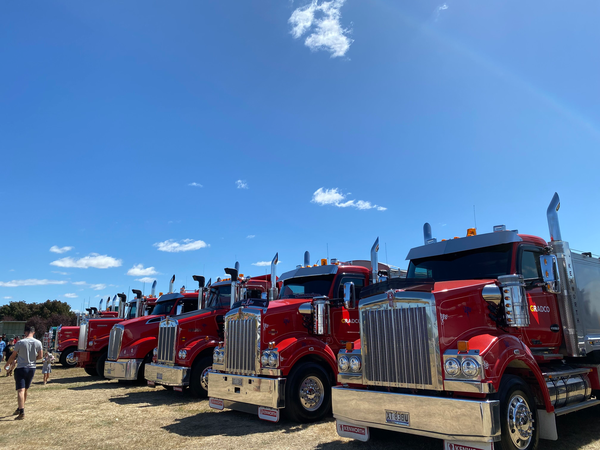 Red Gradco Trucks at the 2025 Truck Run