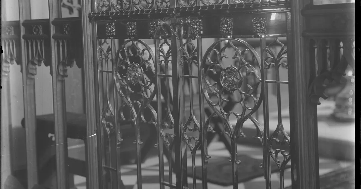 Gate within church interior - AGSA Collection