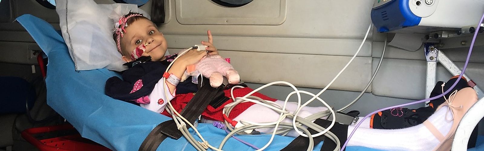 Maddison at school in hospital