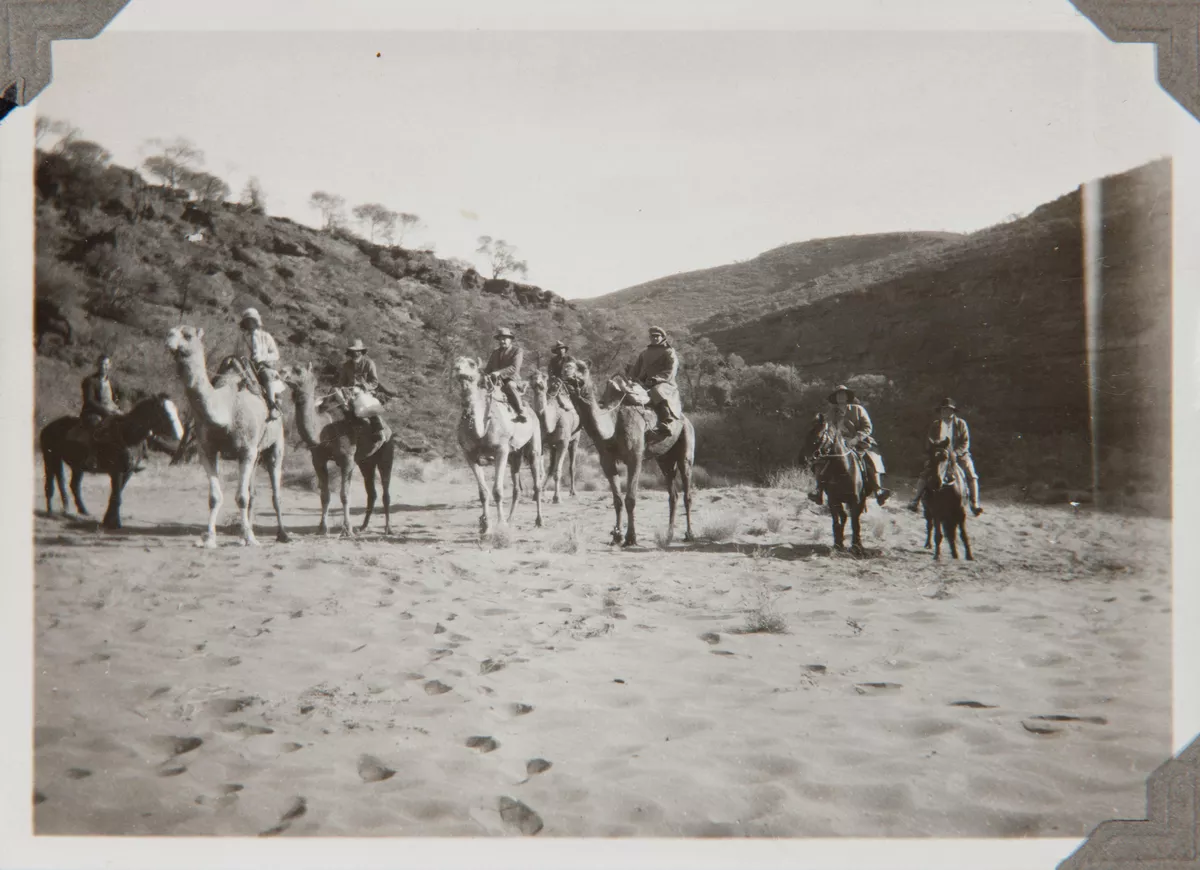 A party of camel-riders and horse-riders - AGSA Collection