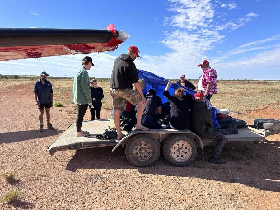 Team giving first aid 