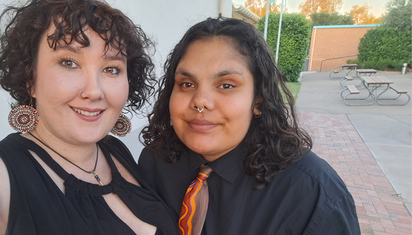 Tiarnie and Emma-Lee are grateful for the RFDS Dental service