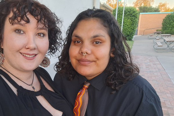 Tiarnie and Emma-Lee are grateful for the RFDS Dental service