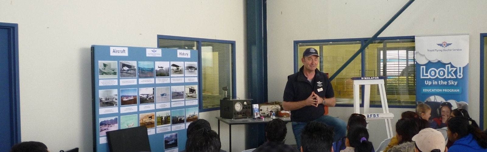 Migrant students jump on board the RFDS aeromedical simulator