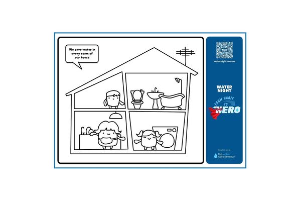 Thumbnail for the Water Night 2025 Resource -Kids Activities Colouring Sheet 3