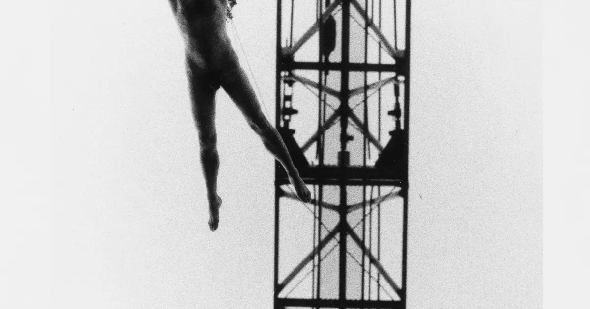 City Suspension event above the Royal Theatre, Copenhagen, 28 June 1985