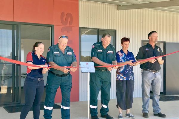 ribbon cutting ceremony for sub-base 