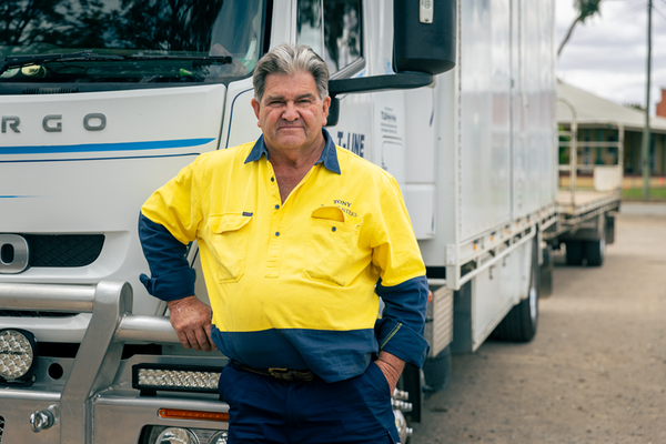 Tony next to his truck