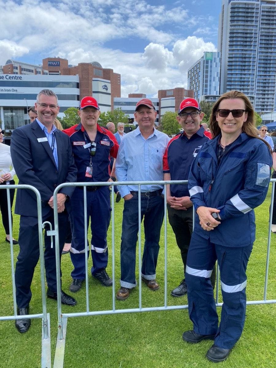 Kieran at RFDS Fortescue Helicopter launch event