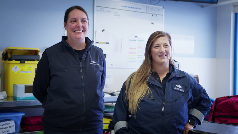 Kathryn Hines (left) with Doctor Jessica Kracht