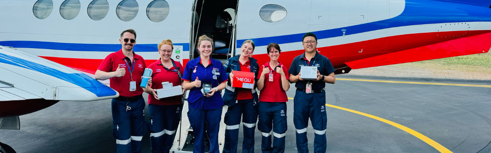 RFDS team with equipment