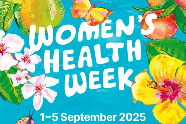 Women's Health Week 2025 image with painted flowers