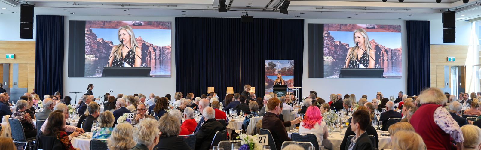 CEO Dr Michael Ben-Meir speaking at the 2025 John Flynn Luncheon