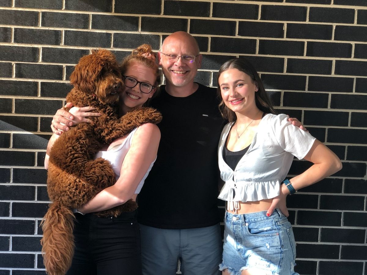 Paul and his two daughters: Taryn (left) and Bryony (right)