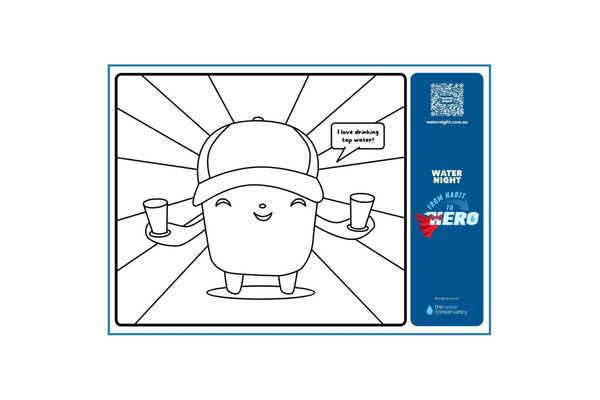 Thumbnail for the Water Night 2025 Resource -Kids Activities Colouring Sheet 1