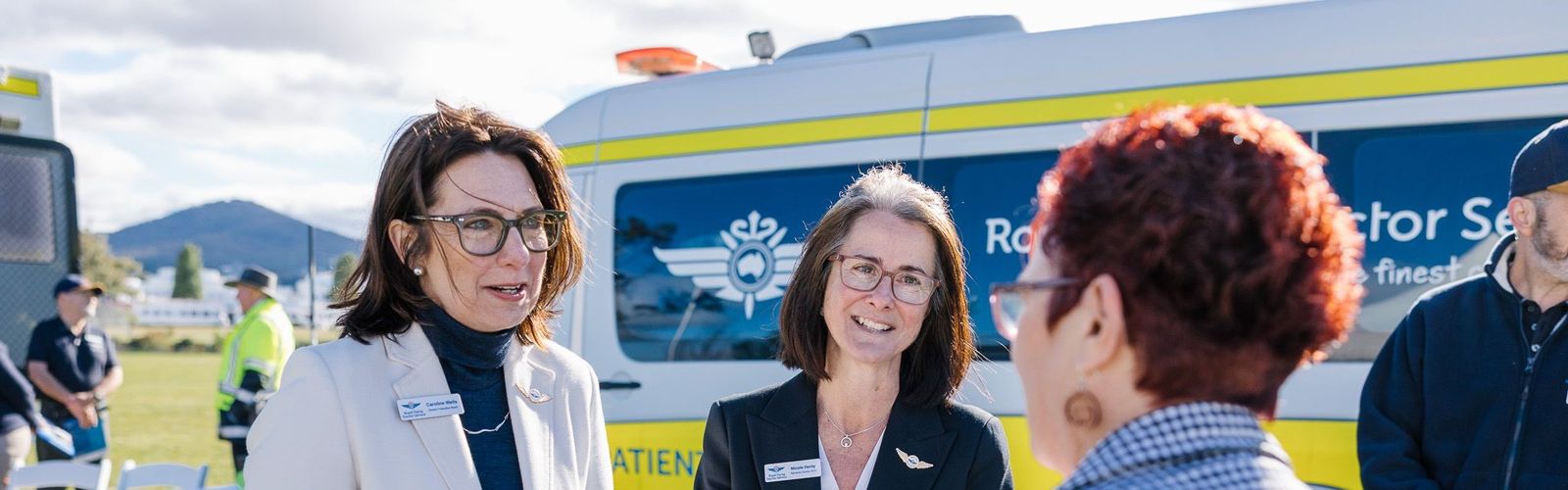 RFDS Tasmania CEO Nicole Henty with Tasmania's new Governor, Caroline Wells