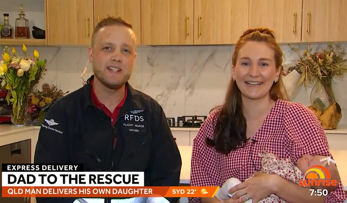 RFDS Flight Nurses Hayden and Tara Wilson on Sunrise