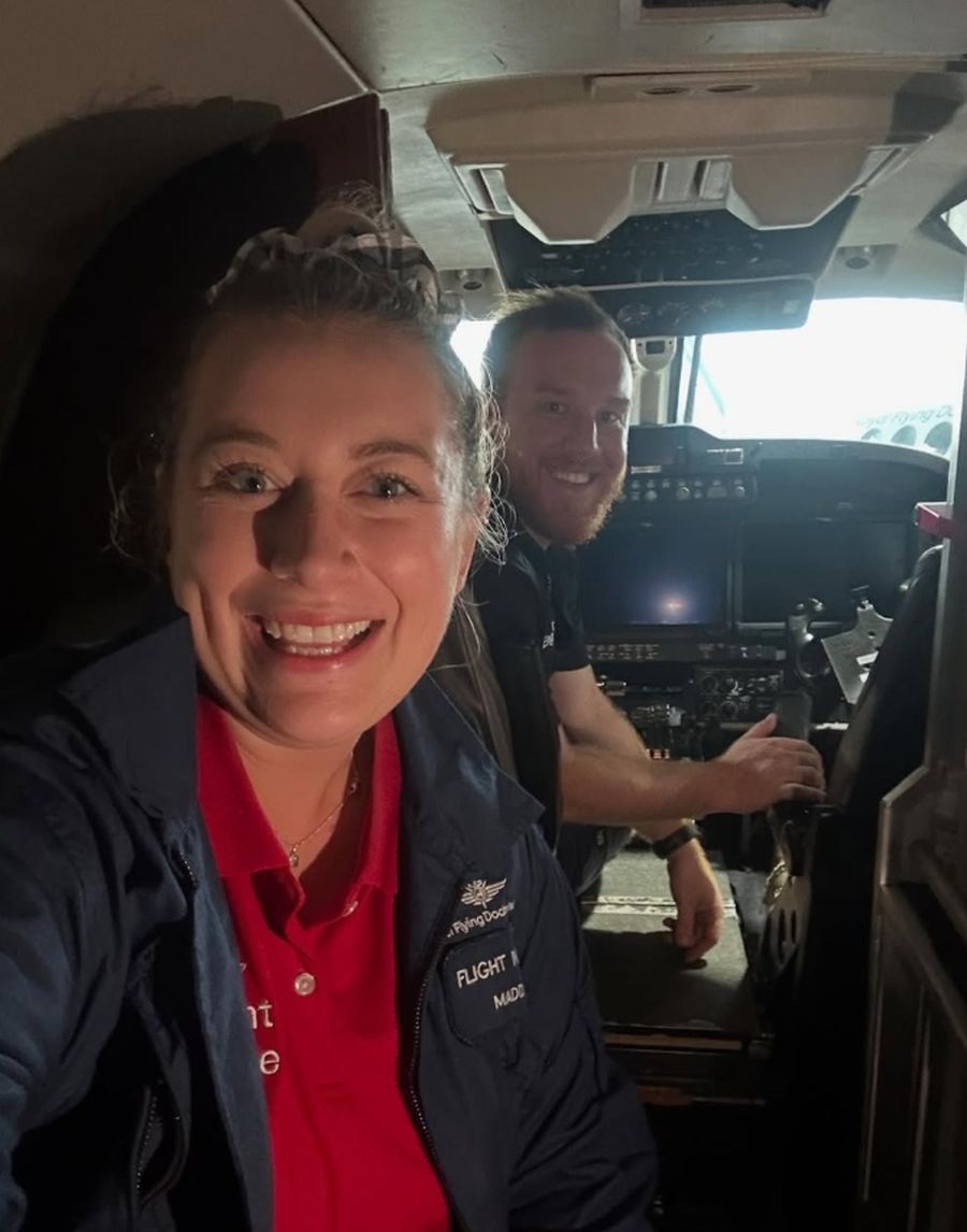 Maddy and Josh in cockpit 