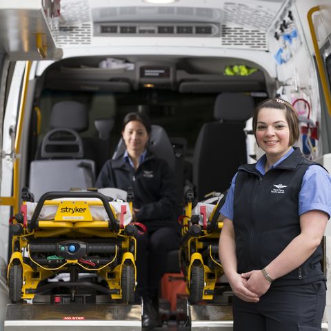 Road Transport with two female staff members