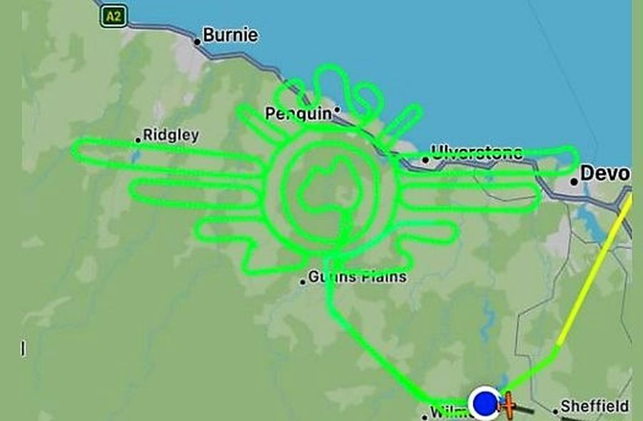 map in sky