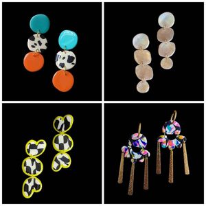 4 different pairs of contemporary handmade earrings