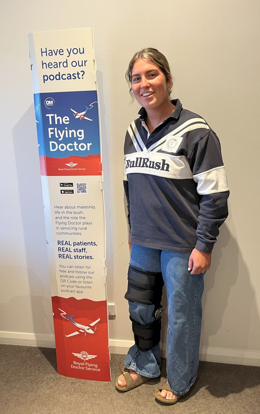 Young contract stock musterer Bella Pratt was recently injured by a Bill Goat