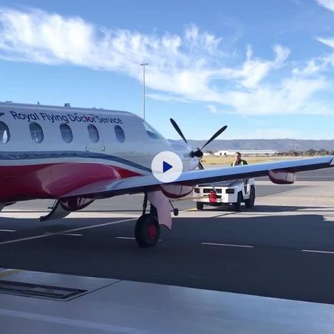 Backing an Aircraft into a hanger