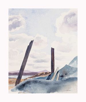 Image of Broken wood over the old shaft