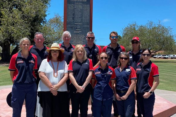 RFDS WA crews pause for Remembrance Day