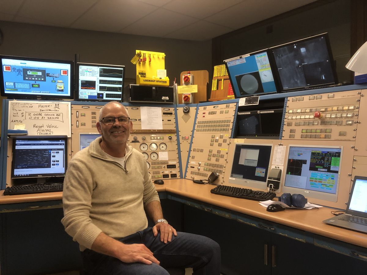 Tom at work at Siding Spring Observatory.