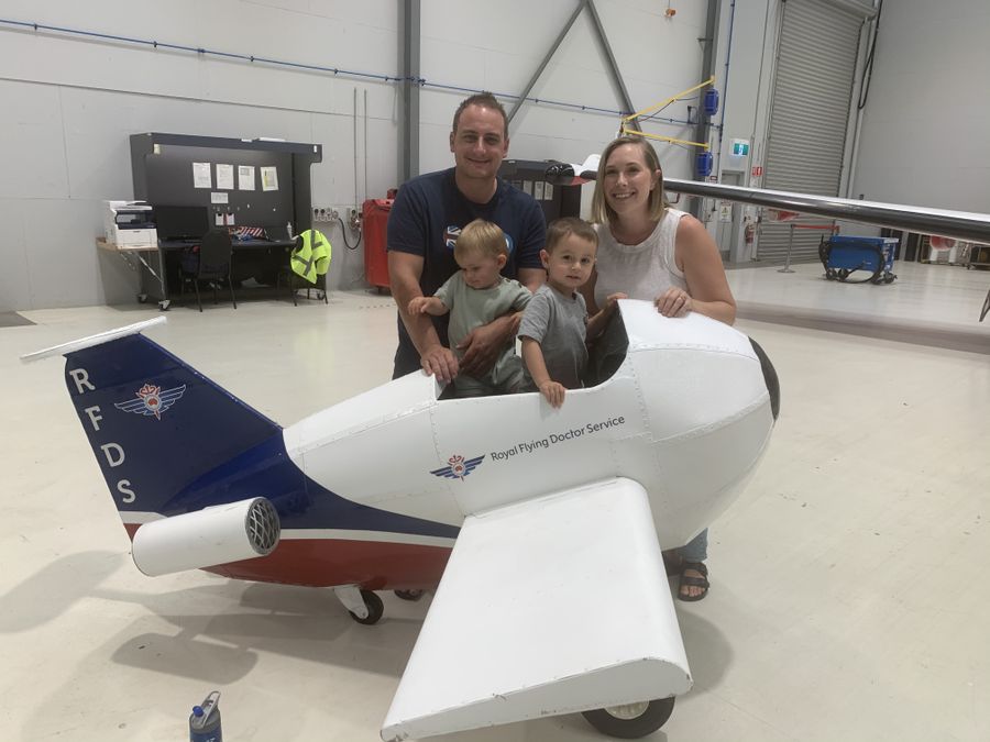 Borrello family visits RFDS Jandakot base 