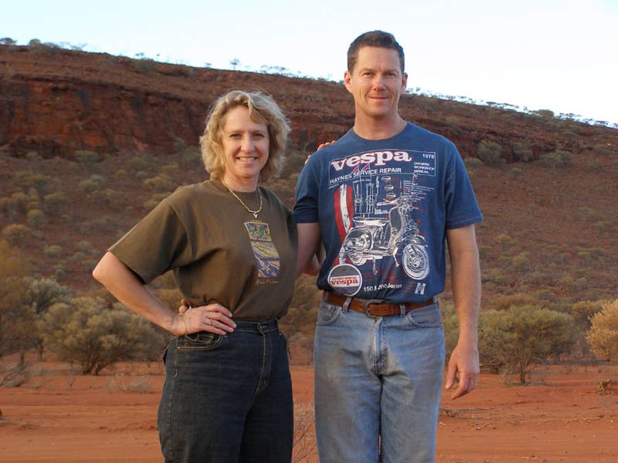 Alison and Bruce pictured at Mt Yagahong WA