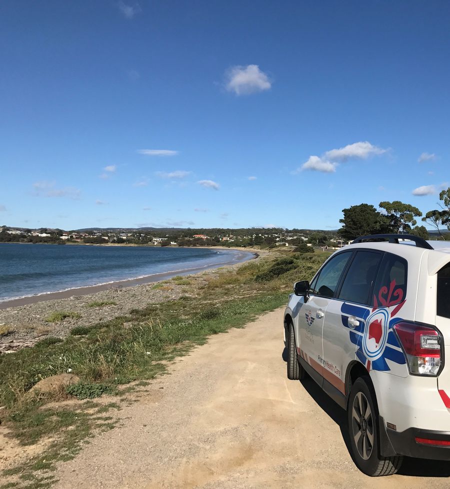 RFDS primary health vehicle in rural community