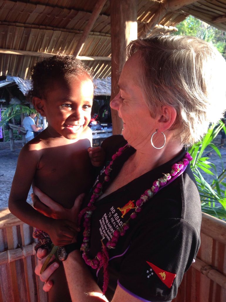 RFDS nurses Fiona and Fran were given a warm welcome by PNG locals 