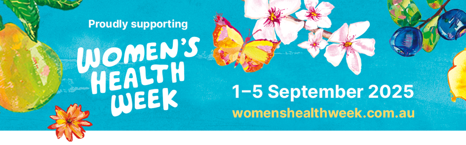 Women's Health Week 2025 image with painted flowers