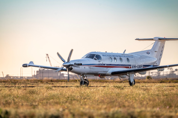 PC-12 preparing for take-off
