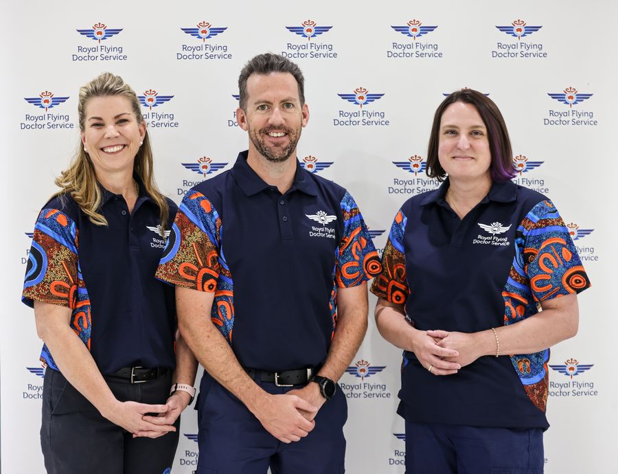 RFDS crew in NAIDOC unifom