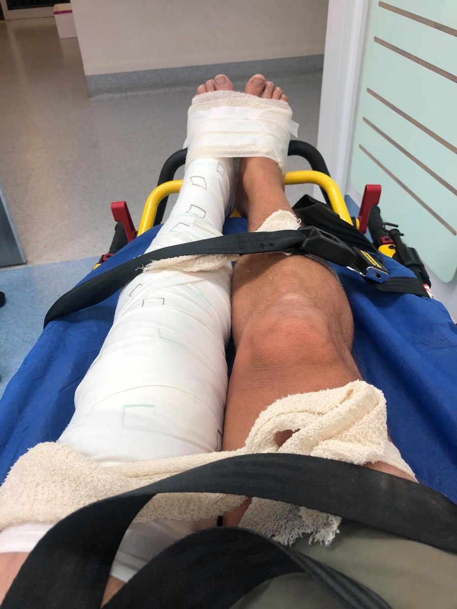 snake bite on stretcher