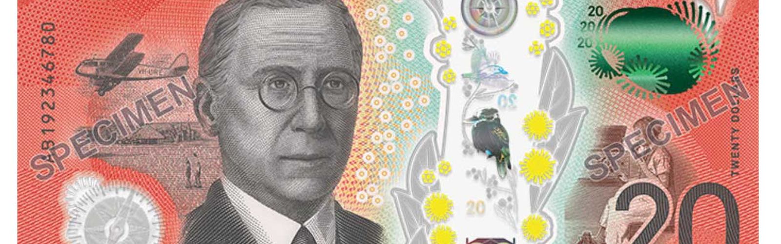 $20 note with John Flynn on it. 
