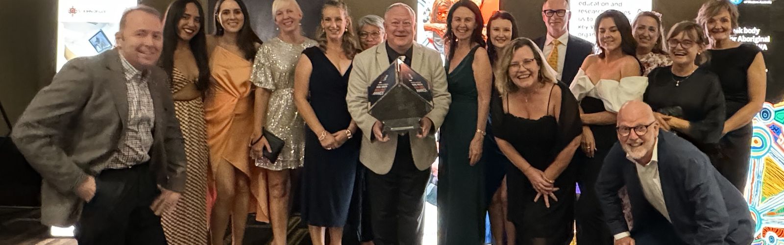 Paul with colleagues at the awards night.