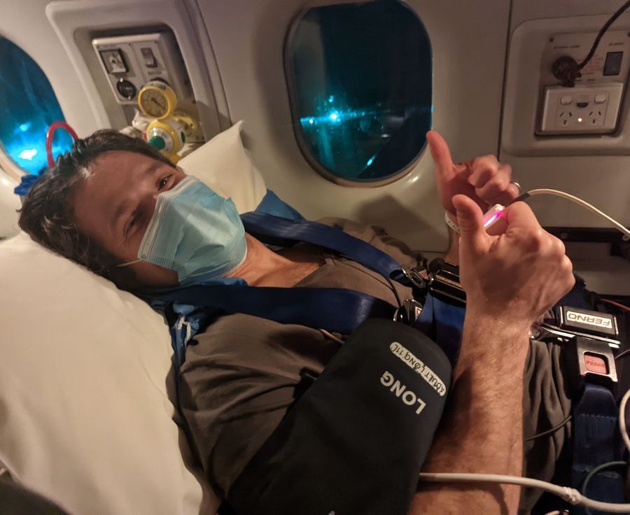 Eddie was taken by the RFDS to Alice Spring with no obvious ill effects from his brown snake bite