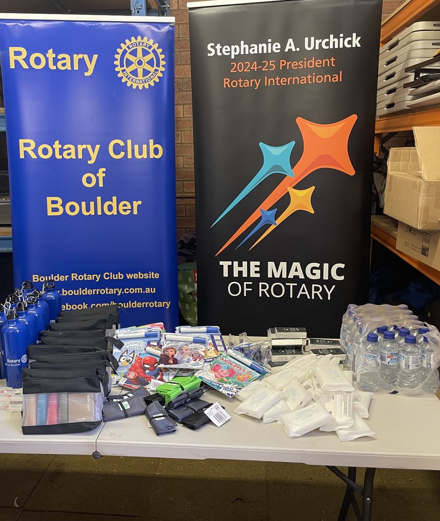 Kim's Grab and Go Bags are being co-ordinated by Boulder Rotary Clubs 