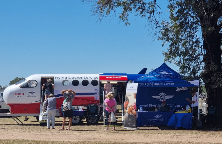 sim at community event