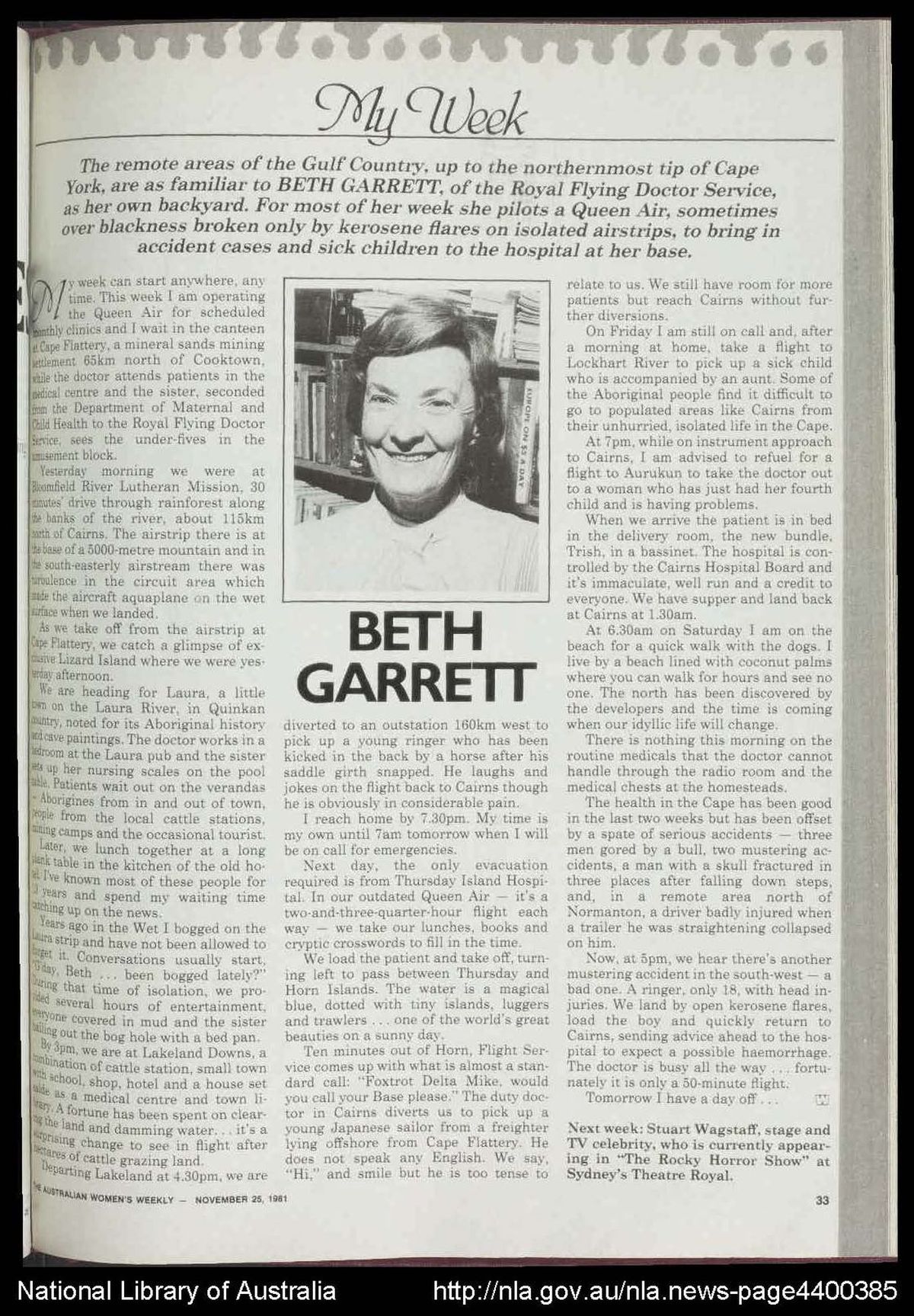 Beth Garrett featured in Australia's Women's Weekly