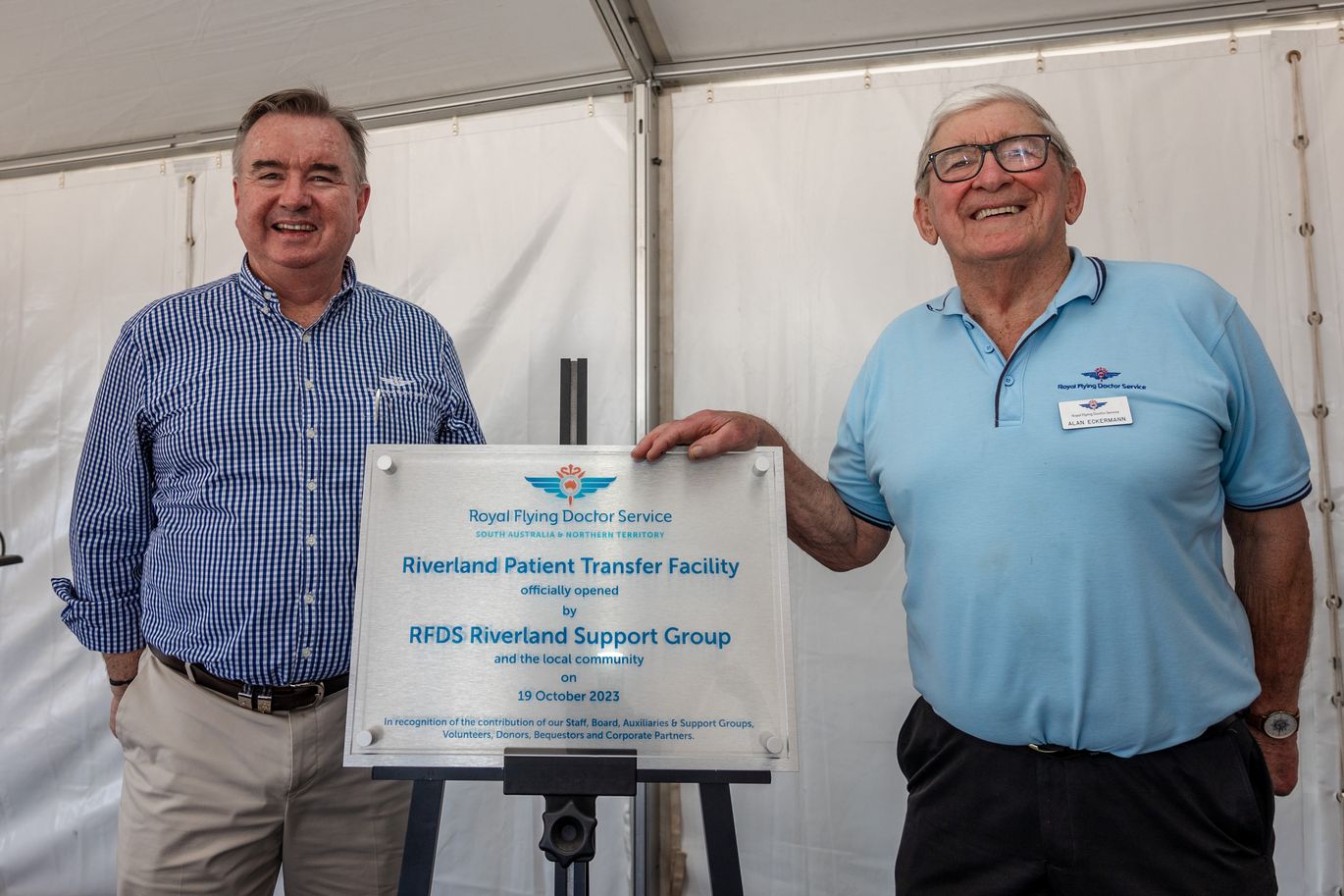 RFDS Riverland Patient Transfer Facility plaque unveil