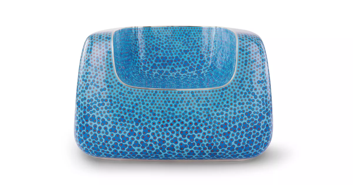 Cloisonné blue chair