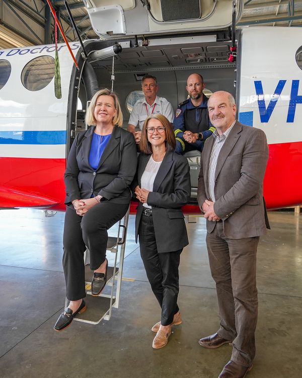 RFDS Tasmania CEO Nicole Henty at contract announcement