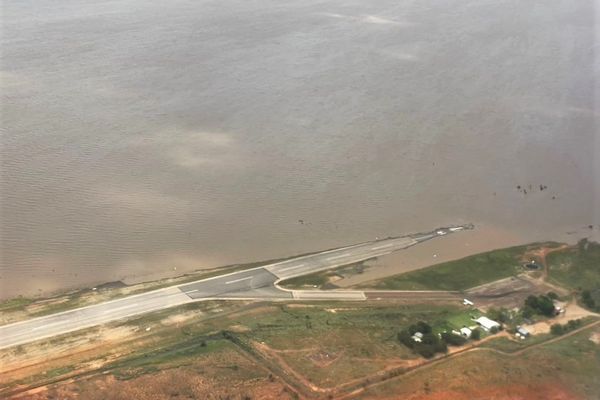 Ex TC Ellie flooding at Fitzroy Crossing airstrip