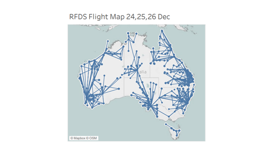 RFDS Flight Map Dec 24,25,26