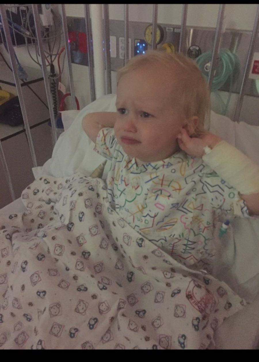 Baby Selene was gravely ill and required emergency surgery in Townsville